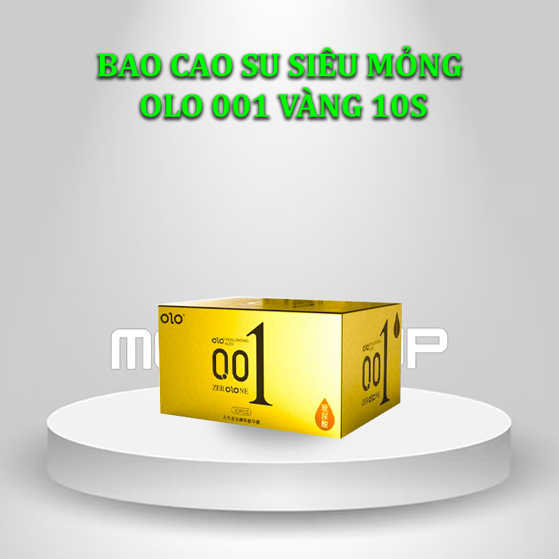 Bao cao su siêu mỏng OLO 001 Vàng 10s