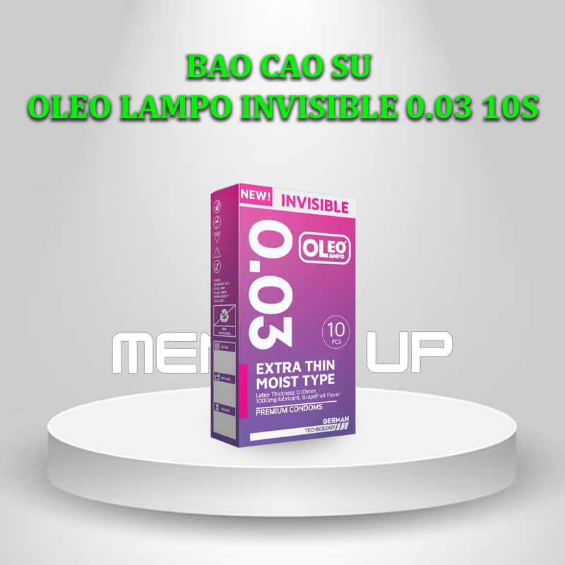 Bao cao su Oleo Lampo Invisible 0.03 10s