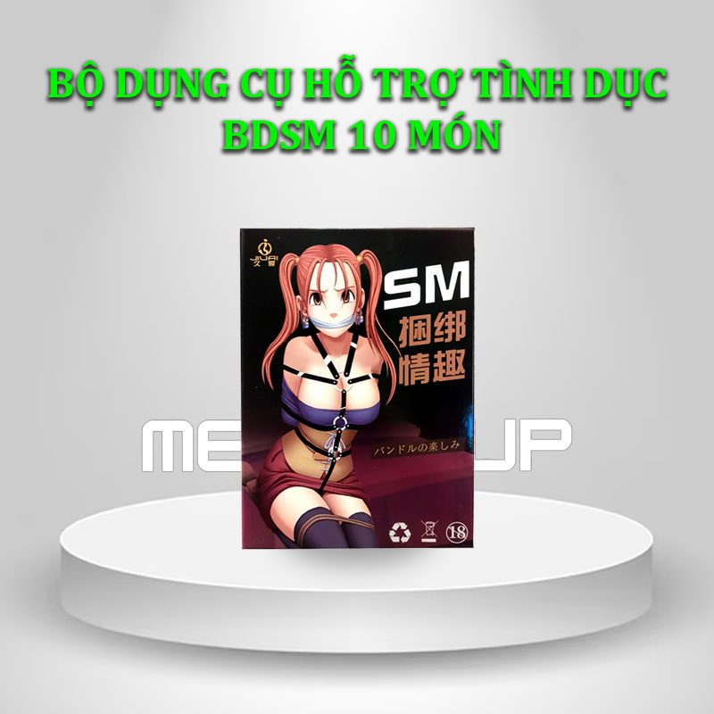 Bộ dụng cụ roi da hỗ trợ tình dục BDSM 10 món