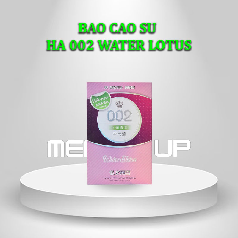 Bao cao su HA 002 Water Lotus mỏng 002 rất nhiều gel hộp 100s