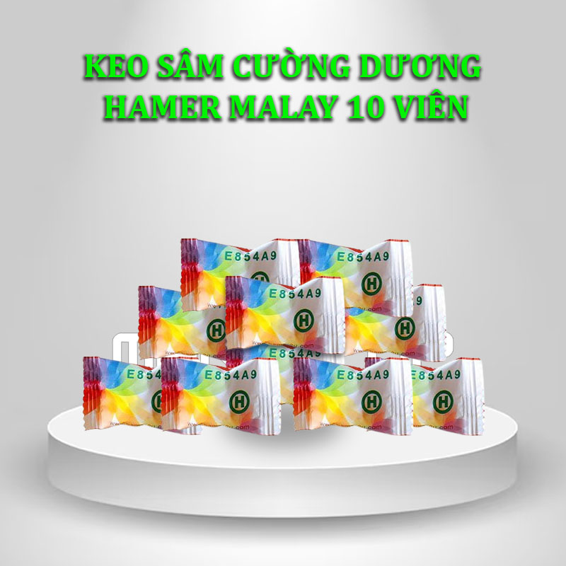 Kẹo sâm cường dương Hamer Malay 10 Viên