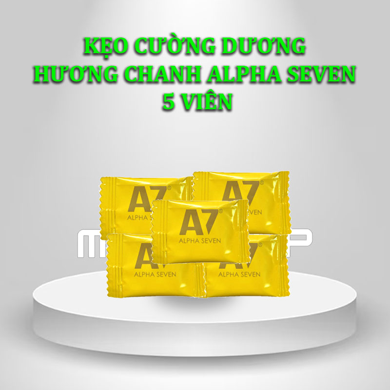 Kẹo cường dương hương chanh Alpha Seven A7 5 Viên