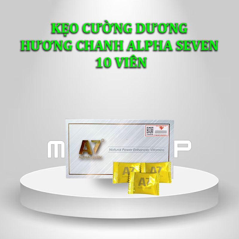 Kẹo cường dương hương chanh Alpha Seven A7 10 Viên