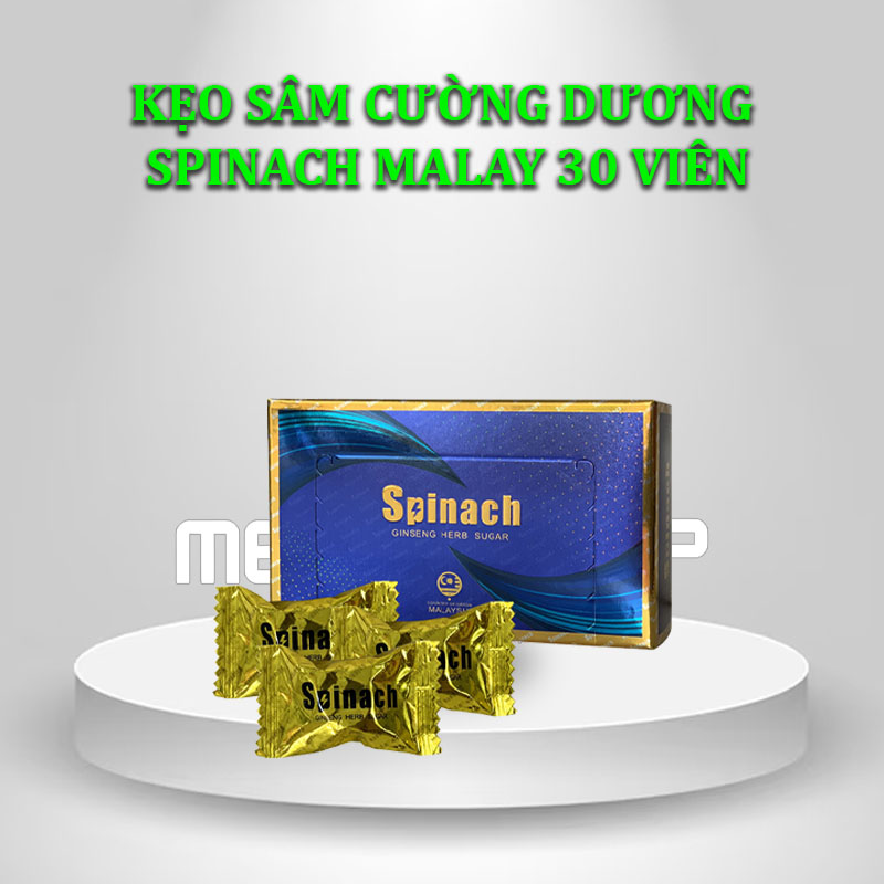 Kẹo sâm cường dương Spinach Malay 30 Viên