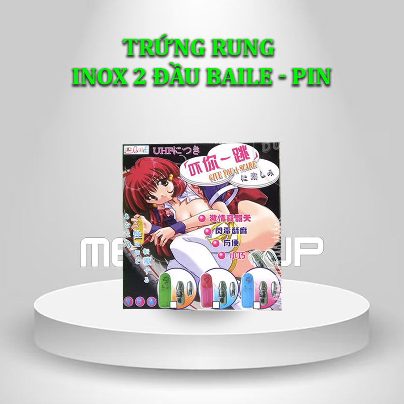 Trứng Rung Inox 2 đầu BAILE - Pin