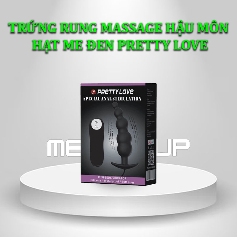 Trứng Rung Massage Hậu Môn Hạt Me Đen PRETTY LOVE