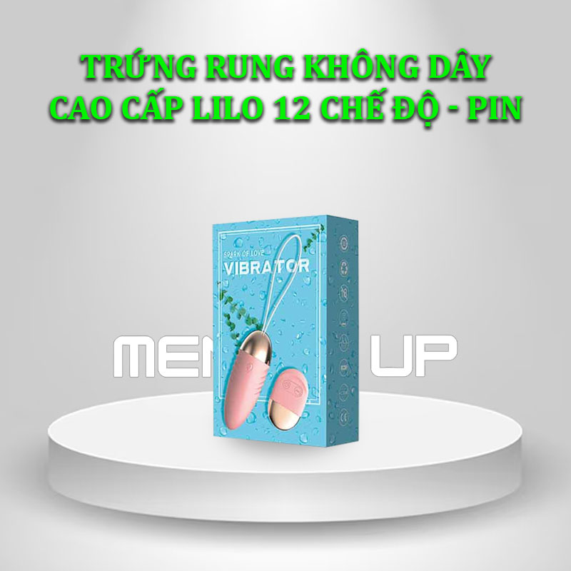 Trứng Rung Không Dây Cao Cấp Lilo 12 Chế Độ - Pin