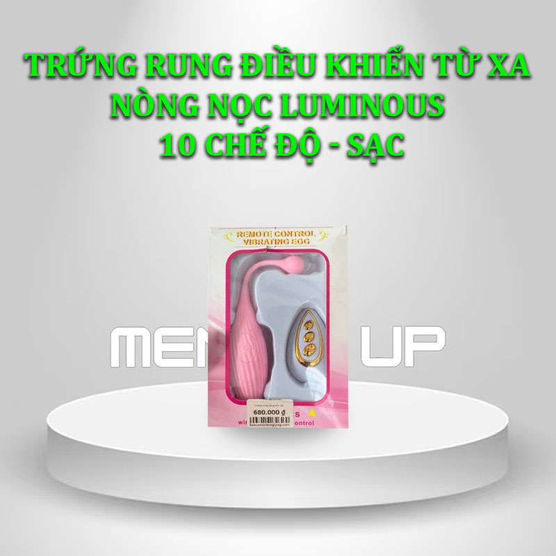 Trứng Rung Điều Khiển Từ Xa Nòng Nọc Luminous 10 Chế Độ - Sạc