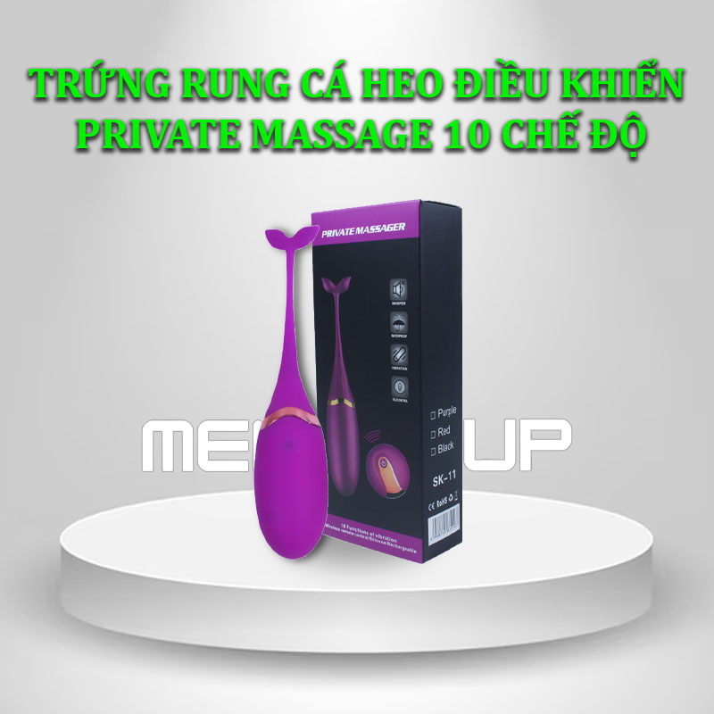 Trứng rung cá heo điều khiển Private Massage 10 Chế Độ