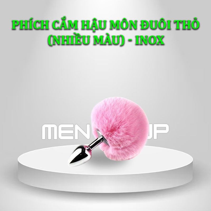 Phích cắm hậu môn đuôi thỏ (nhiều màu) - Inox