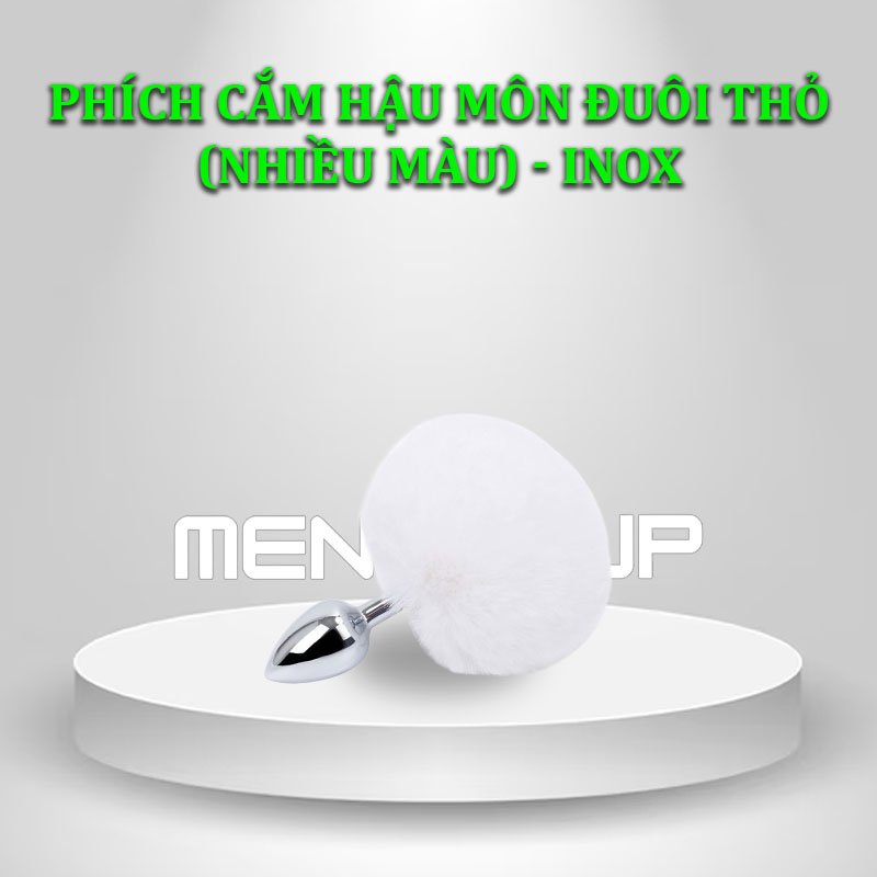 Phích cắm hậu môn đuôi thỏ (nhiều màu) - Inox